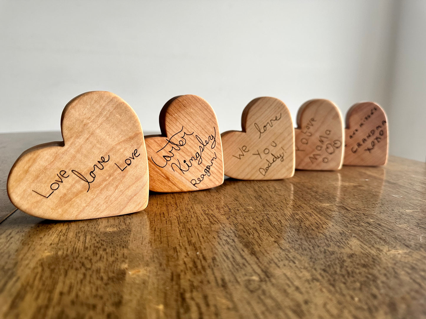 Engraved Handwritten Hearts