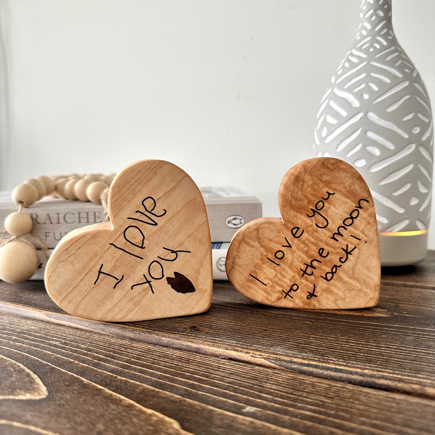 Engraved Handwritten Hearts