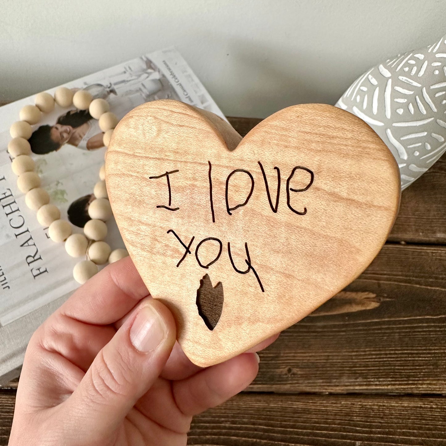 Engraved Handwritten Hearts