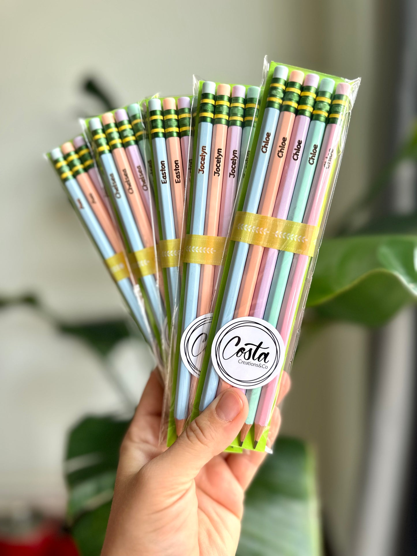 Custom Engraved Pencils - Pastel