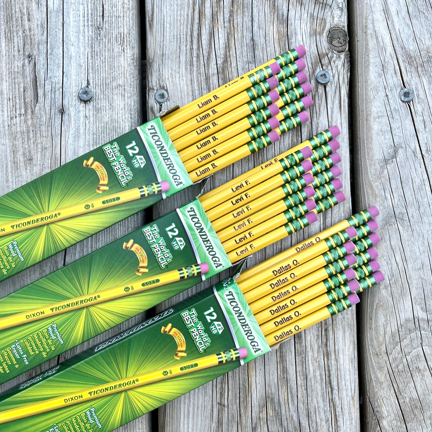 Custom Engraved Pencils - Yellow