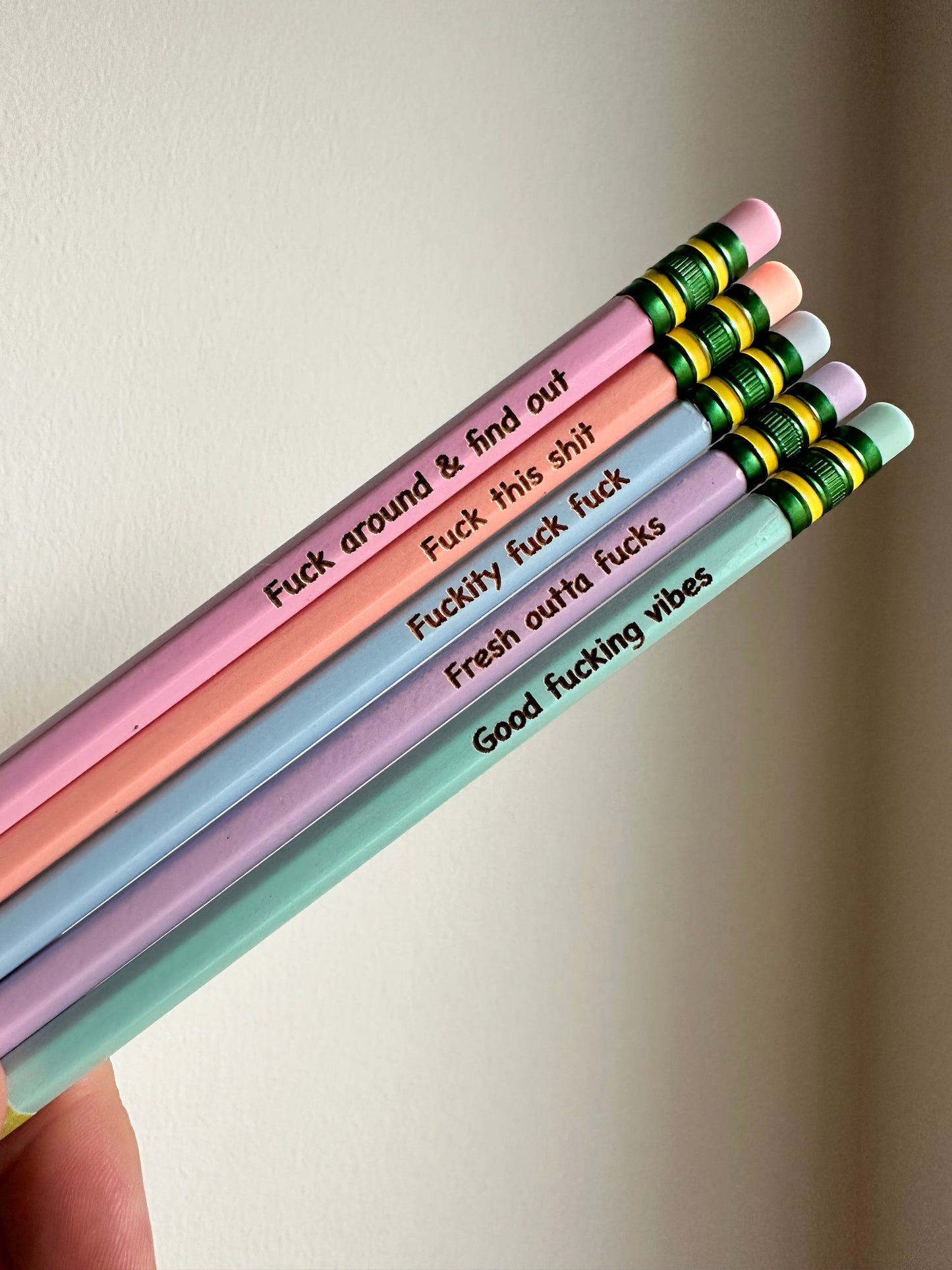 Custom Engraved Pencils - Pastel