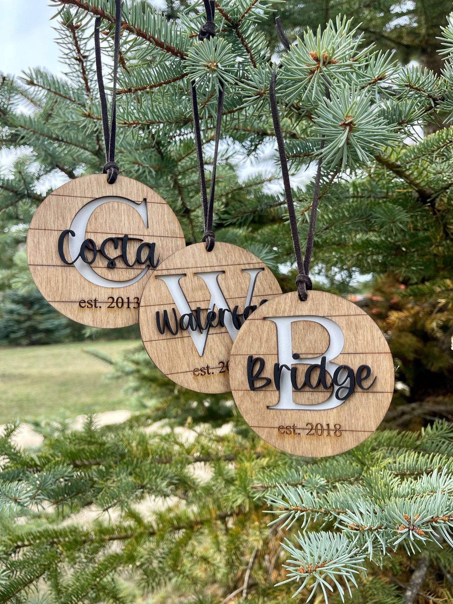 Wooden Family Name Ornament