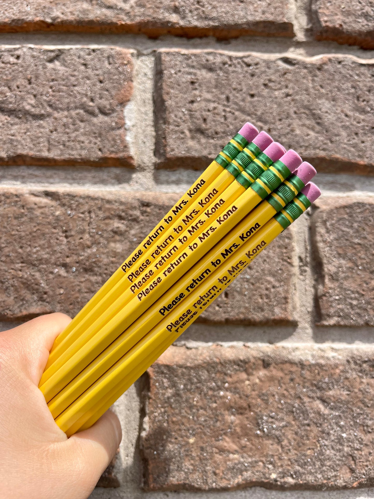 Custom Engraved Pencils - Yellow