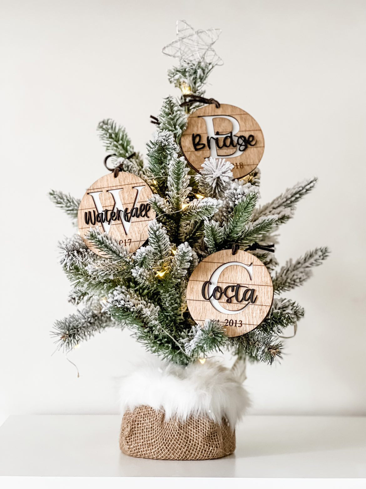 Wooden Family Name Ornament